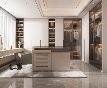 Modern Clothes Storage Area-ID:229468116