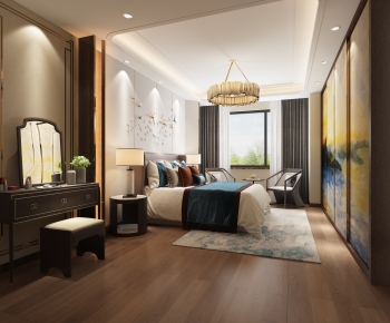 New Chinese Style Bedroom-ID:244596007