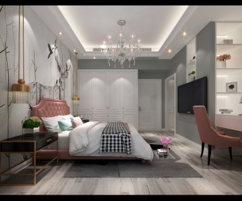 Simple European Style Bedroom-ID:619509276