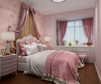 Simple European Style Girl's Room Daughter's Room-ID:414544119