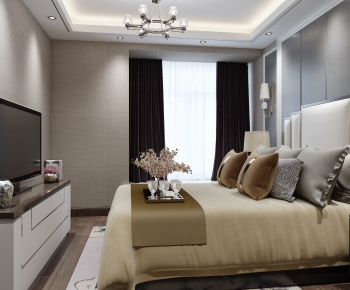 Simple European Style Bedroom-ID:351018946