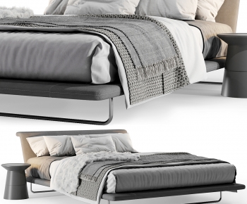 Modern Double Bed-ID:398789888