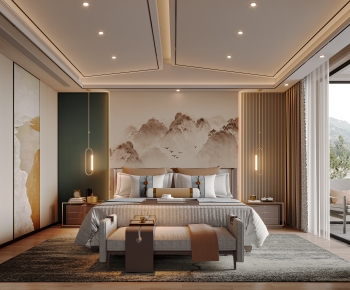 New Chinese Style Bedroom-ID:759460938