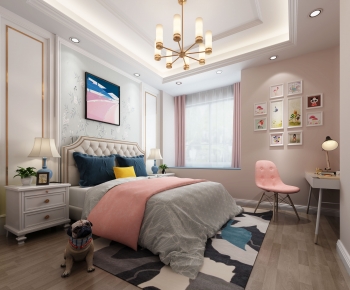 Simple European Style Girl's Room Daughter's Room-ID:500654943