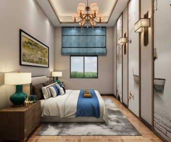 New Chinese Style Bedroom-ID:446810794