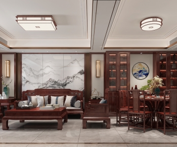 Chinese Style New Chinese Style A Living Room-ID:248878009