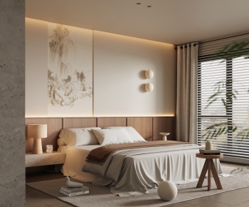 Wabi-sabi Style Bedroom-ID:633763074