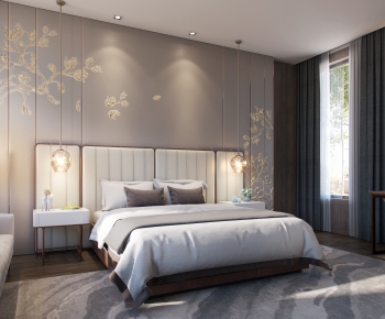 New Chinese Style Bedroom-ID:536262998