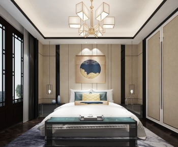 New Chinese Style Bedroom-ID:336025957