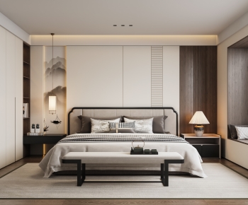 New Chinese Style Bedroom-ID:744960072