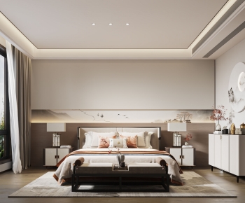 New Chinese Style Bedroom-ID:344650988