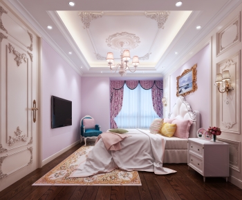 Simple European Style Girl's Room Daughter's Room-ID:346183066