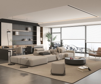 Modern A Living Room-ID:489320045