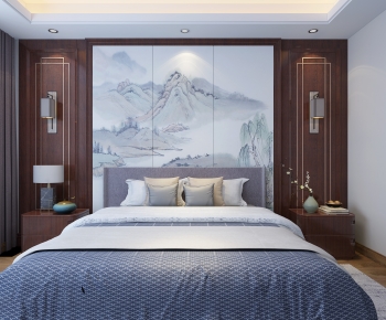 New Chinese Style Bedroom-ID:297596934