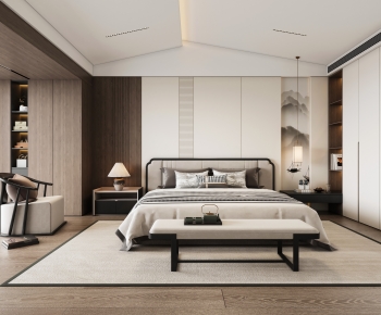 New Chinese Style Bedroom-ID:636118895