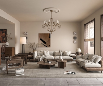 Wabi-sabi Style A Living Room-ID:493960476