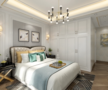 Simple European Style Bedroom-ID:558528923