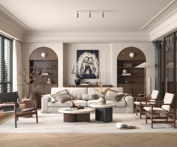 French Style A Living Room-ID:611337907