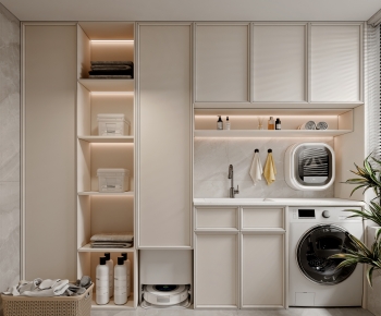 Modern Laundry Cabinet-ID:699557078