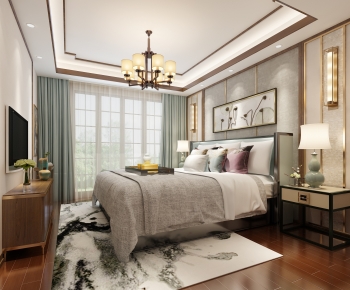 New Chinese Style Bedroom-ID:235349891