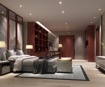 New Chinese Style Bedroom-ID:208940558