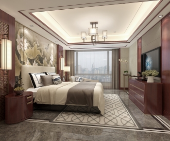 New Chinese Style Bedroom-ID:362396004