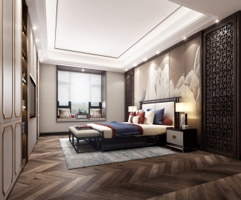 New Chinese Style Bedroom-ID:511857035