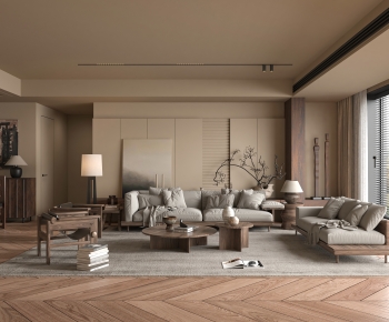 Wabi-sabi Style A Living Room-ID:320614109