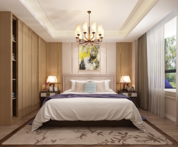 New Chinese Style Bedroom-ID:325014112