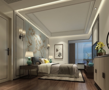 New Chinese Style Bedroom-ID:201585055