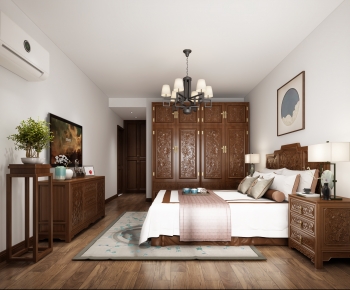 New Chinese Style Bedroom-ID:370430928