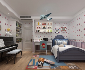 Simple European Style Boy's Room And Son's Room-ID:558691025