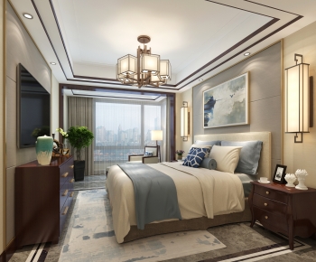 New Chinese Style Bedroom-ID:581065892