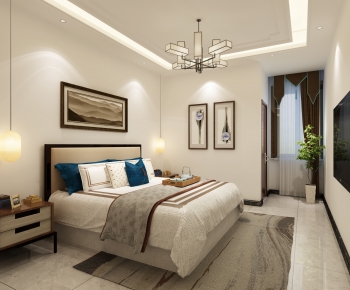 New Chinese Style Bedroom-ID:434685951