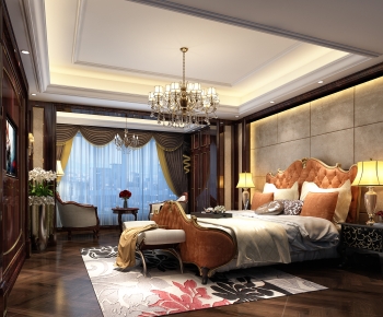 American Style Classical Style Bedroom-ID:677572976