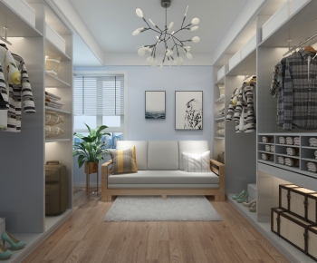 Modern Clothes Storage Area-ID:733483083