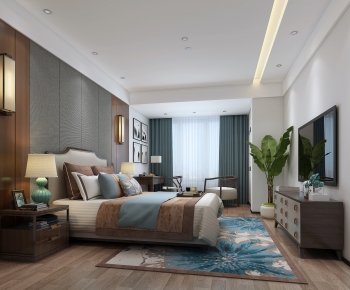 New Chinese Style Bedroom-ID:837408073