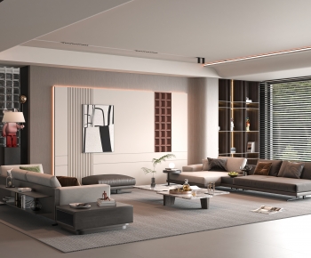 Modern A Living Room-ID:604971898