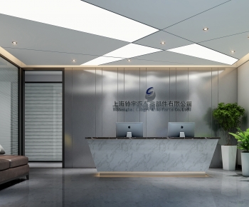 Modern Office Reception Desk-ID:451792005