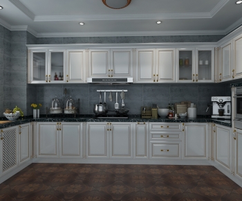 European Style Classical Style Open Kitchen-ID:796113972