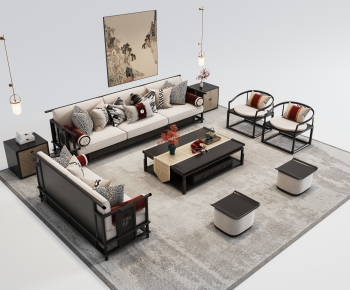 New Chinese Style Sofa Combination-ID:993139031