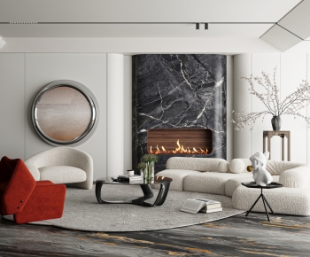 Modern A Living Room-ID:429059987