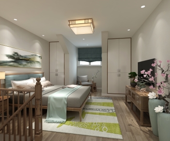 New Chinese Style Bedroom-ID:702049724