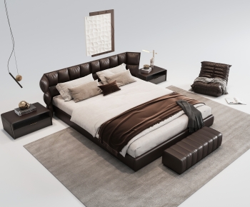 Modern Double Bed-ID:143819094