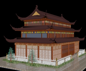 Chinese Style Ancient Architectural Buildings-ID:650970969