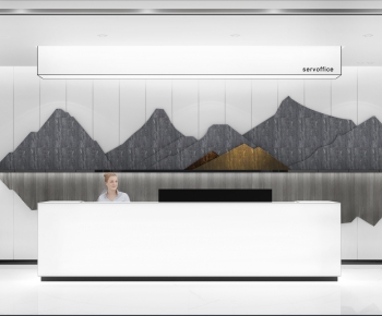 Modern Office Reception Desk-ID:962055929