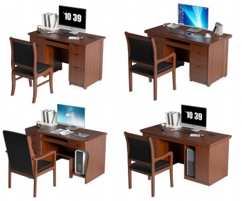 Modern Office Desk And Chair-ID:627169655