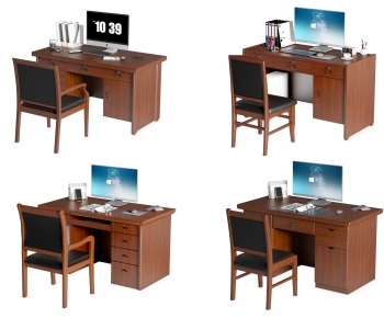 Modern Office Desk And Chair-ID:990473993