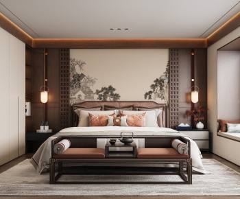 New Chinese Style Bedroom-ID:894696002