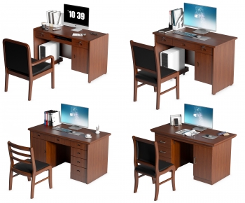 Modern Office Desk And Chair-ID:915292987